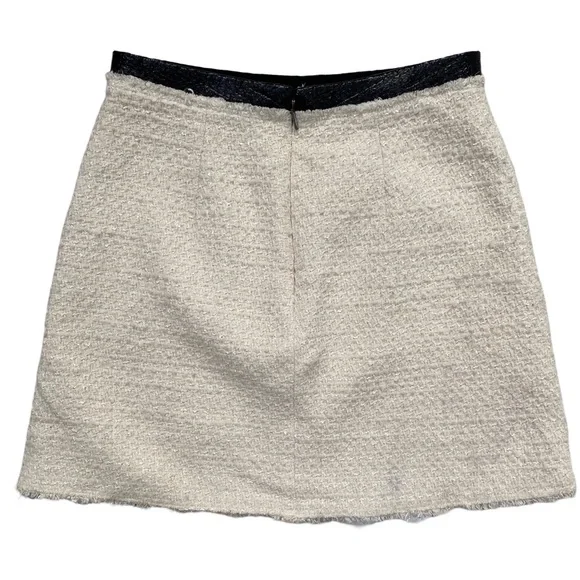 Rebecca Taylor Cream Tweed Skirt Size 4